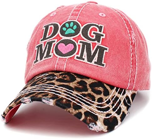 Pasa mačka mama tema bejzbol softball ženska bejzbol kapica uznemirena vintage nekonstruirana vezena šešira