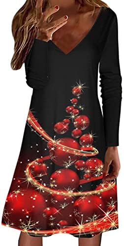 Božićne haljine za žene 2022 plus size v vrat božićno drvce haljina bodycon seksi duga maxi haljina za vjenčani gost