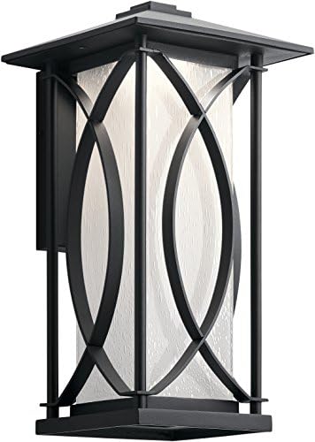 Vanjska zidna svjetiljka od 14 1 s teksturiranom crnom završnom obradom