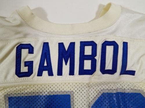 1989. Detroit Lions Chris Gambol 70 Igra Upotrijebljena White Jersey 50 DP12785 - Nepotpisana NFL igra korištena dresova