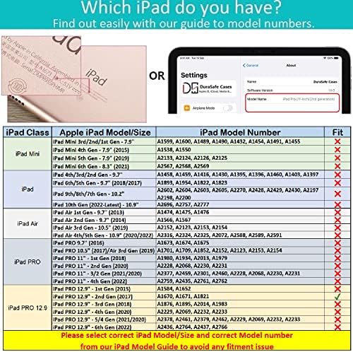 Durasafe slučajevi iPad Pro 12,9 inč 2. [Pro 12,9 2 Generacija 2017] MQEF2LL/A MQED2LL/A MQUE2LL/A MQDC2LL/A MQDD2LL/A MQDA2LL/A