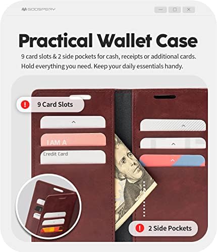 Novčanik s više utora dizajniran za futrolu s 923 [9 utora za kartice + 2 dodatna bočna džepa] dvostrani držač za kartice