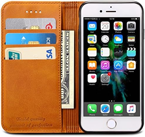 Torbica SINIANL za iPhone 7 Plus, torbica za iPhone 8 Plus, kožni novčanik premium klase, poslovni držač za kreditne kartice,