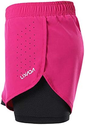 Lixada ženske kratke kratke hlače 2-u-1 dvoslojne elastične elastične trake za vježbanje Fitness Active joga jogging atletic