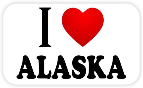 Obožavam naljepnicu na Aljasci 5 x 3