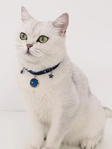 Qwinee mačji ovratnik podesivi okovratnik psa s privjeskom ogrlice za mačke za mačiće mače male pse multicolor xs