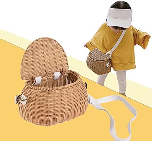 ; Stražnja košara Slatki ručno rađeni ruksak od ratana košara za pohranu s jednim ramenom modna košara košara od ratana