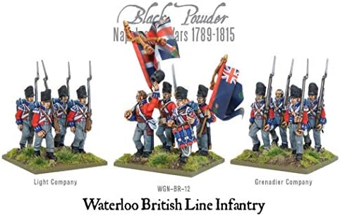 Crni prah Napoleonska britanska linijska pješačka Waterloo kampanja 1:56 Vojni ratni set za plastični model