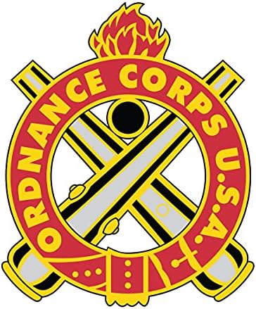 Mliječni šalica Dizajn američke vojske divizije - Ordnance Corps Insignia 3 inčni vinilni naljepnica puna boja