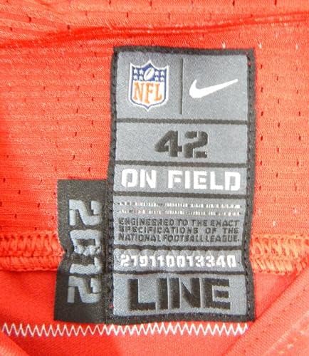 2012 San Francisco 49ers 17 Igra izdana Red Jersey 42 DP35608 - Nepotpisana NFL igra korištena dresova