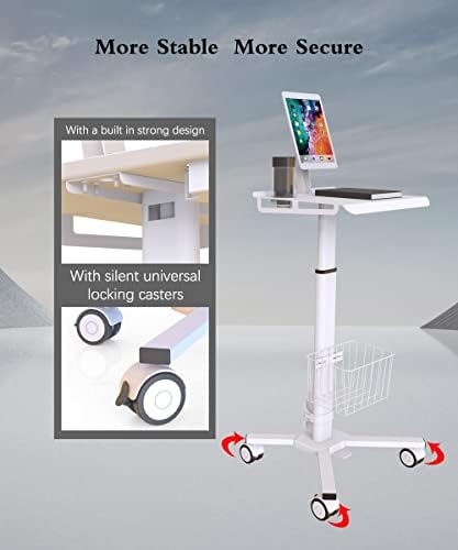 Mount Plus MB-C01 Podesivi mobilni medicinski tablet visina, kolica za prijenosno računalo s kućištem tableta | Bolnička
