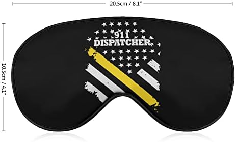 FunnyStar 911 Dispatcher tanka zlatna linija zastava meka maska ​​za spavanje za spavanje za spavanje zaspavanje očiju savršeni