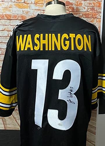James Washington potpisao je autogramirani pittsburgh crni nogometni dres - JSA coa