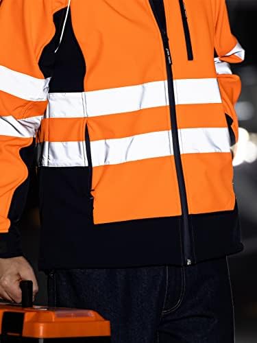 Radna ideja muška sigurnosna jakna Visoka vidljivost Reflektivna jakna od softshell jakne hi-vis vodootporan i vjetrovit