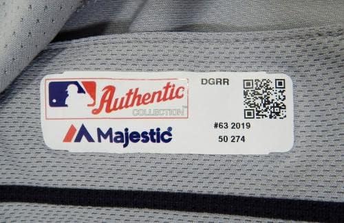 2019 Detroit Tigers Nick Ramirez 63 Igra izdana Grey Jersey 150 Patch 50 494 - Igra korištena MLB dresova