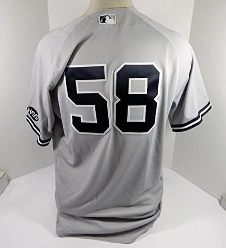 2020. New York Yankees Tyler Lyons 58 Igra izdana Grey Jersey HGS Patch 46 736 - Igra korištena MLB dresova