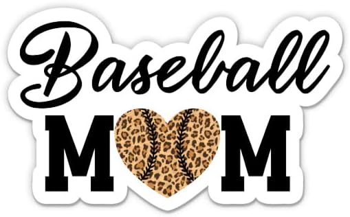 Baseball Mom naljepnice - 2 naljepnice od 3 - vodootporni vinil za automobil, telefon, boca vode, laptop - mama naljepnice