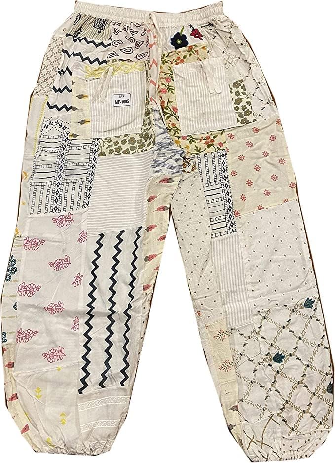 Sahiba Handraft India® Harem hlače za žene patchwork joga boho palazzo materinsko djelo PJ odjeća