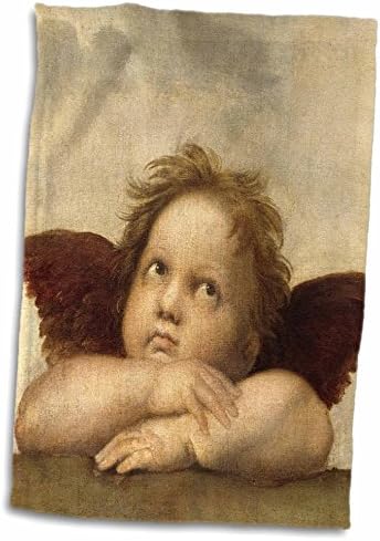 3Drose Raphael - Anđeoski lijevi ručnik, 15 x 22, bijeli