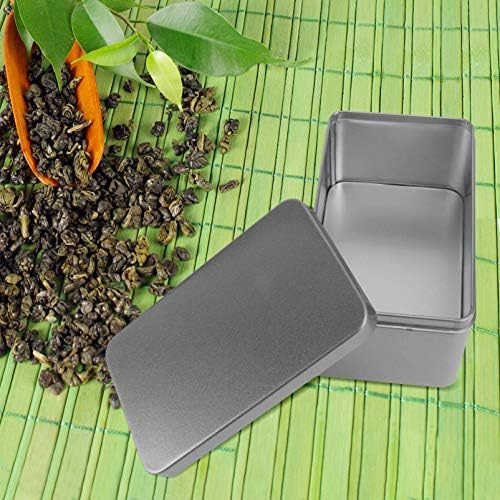 Prazna metalna kutija za slatkiše s poklopcem pravokutni spremnik za čuvanje listova čaja od 13 do 8 do 6 cm za poslastice