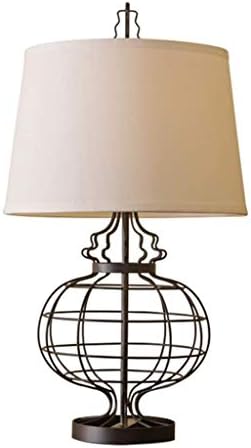 WSSBK crne stolne svjetiljke, rustikalni stil šuplje stolne svjetiljke od kovanog željeza ušteda zaštite očiju očitanje laganog