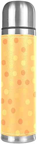 Nehrđajući čelik Koža vakuuma Izolirana šalica žutih polka točkica Termos boca za vodu za vruća i hladna pića Djeca odrasli