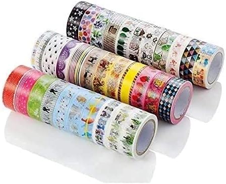 ZJFF maskiranje papirnate vrpce umjetnosti i zanata traka 4pcs diy washi vrpca papir traka u boji ukrasna traka naljepnica