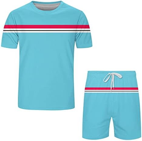 Košulje za muškarce muške Casual Trenirke Kratke hlače kratkih rukava odijelo 2-dijelni set majica i kratke hlače s visokim