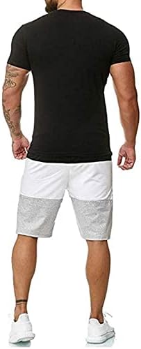 Odjeća za muškarce s 2 komada, muški ljetni tracksuits 2 komada odjeće kratke rukave kratke hlače Sportske teretane Sweatsuit