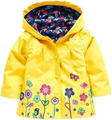 Kaputi za djevojčice 0-6 mjeseci Dječji kaput zimske jakne djevojke s kapuljačom cvjetne otiske maluca