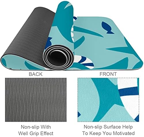 Ndkmehfoj cool plava morski pas s crnim sunčanim naočalama savijanje gimnastike mat yoga mat jastučića bez klizanja gubitka