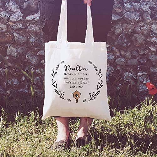 Pokloni za nekretnine za žene - Poklon torbe za vrećicu za višekratnu uporabu Poklon torbica - Realtor Miracle Worker Naslov