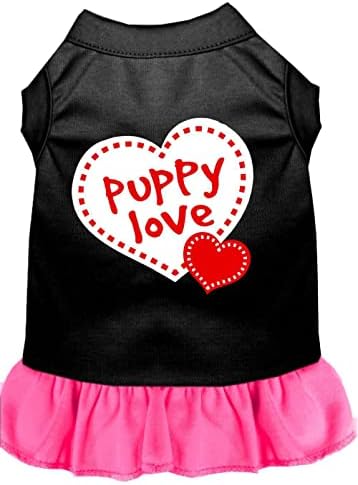 Mirage Pet Products 58-14 xxlbpbpk Pink Puppy Love Screen Print haljina crna s svijetlim, xx-velikim