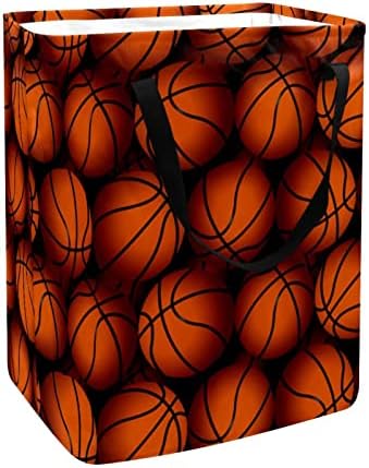 Tiskana košarica za rublje s teksturom za košarku, vodootporne košare za rublje od 60 l, košara za pranje odjeće, igračke