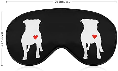 Pitbull Heart Sleep maska ​​mekana maska ​​za oči za sljepke s podesivim remenom za muškarce žene