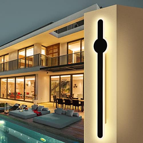 Moderna vanjska zidna svjetiljka od 30 vata duga vanjska LED zidna svjetiljka od 965 vodootporna topla svjetlost LED zidna