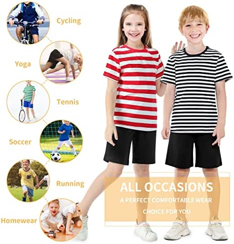Kowlion Kids pamučne pletene kratke hlače Ljetne osnove povuku kratke hlače za dječake i djevojčice Atletske sportove