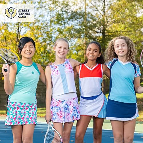 STC djevojke teniske haljine i golf odijelo bez rukava Dječji atletski sportovi suknje s kratkim hlačama i ugrađene u džepove