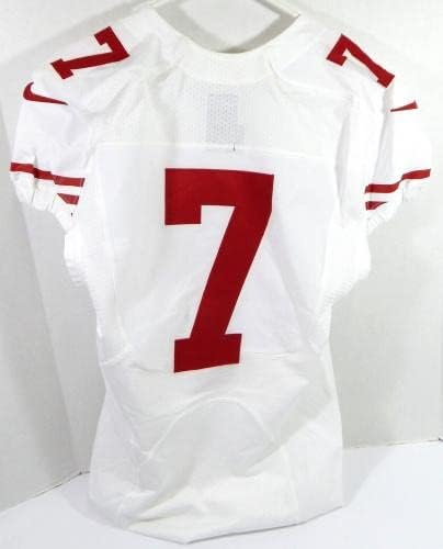 San Francisco 49ers Colin Kaepernick 7 Igra izdana White Jersey 40 268 - Nepotpisana NFL igra korištena dresova
